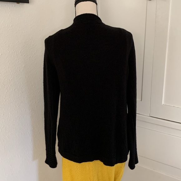 Cashmere charter club luxury open front black cardigan size P/M - Picture 5 of 6